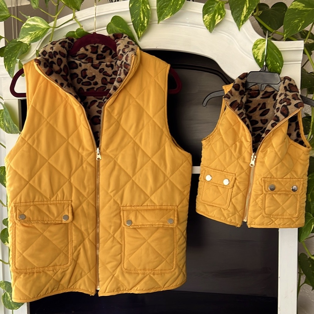 Mommy and Me Reversible Matching Vests